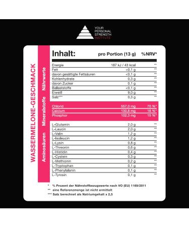 YPSI Amino Electrolyte Complex - Vegan Amino Acids & Electrolytes Powder - Watermelon Flavor - 416g (32 Servings) - International Shipping Available - Buy Online on GoSupps.com