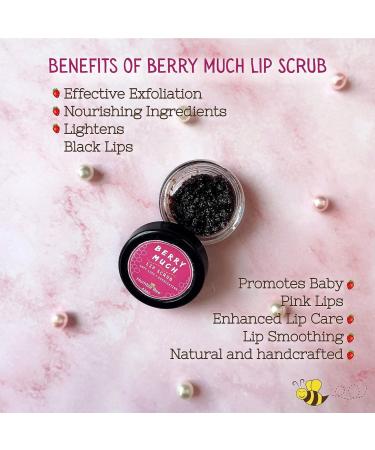 Lip Scrub for Lightening & Brightening - Exfoliates Dark Lips 100% Natural 8g | Berry Much - Buy Online on GoSupps.com