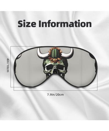 Buy SSIMOO Cute Cactus & Bull Skull Double-Sided Eye Mask - Soft Light Blocking for Better Sleep - International Shipping Available - Buy Online on GoSupps.com