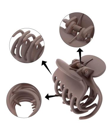 Joyoyo 4-Piece Small Hair Claws for Thin Hair - Non-Slip Dual-Row Clips in Matte Natural Colors | Perfect Hair Accessories for Women & Girls - Buy Online on GoSupps.com