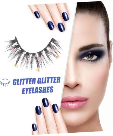 Beavorty 8 Pairs Sequin False Eyelashes Natural False Lashes Handmade Eye Lashes Natural False Eyelashes Pesta as Postizas Naturales Artificial Eyelashes Cosplay Chemical Fiber Decorate - Buy Online on GoSupps.com