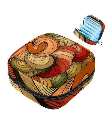 Color wave floral sanitary napkin storable period pocket for women teen girls girls menstrual cup pocket