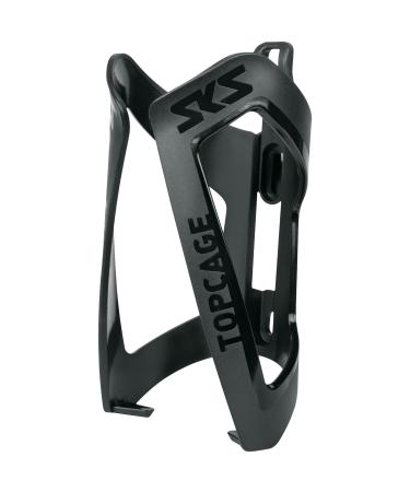 SKS Germany Topcage Black bottle holder for bicycles (bicycle accessories made of high -strength & light plastic adjustable stop variable fishing hook for safe locking) black black 14 x 7.5 x 8.3 cm single - Buy Online on GoSupps.com
