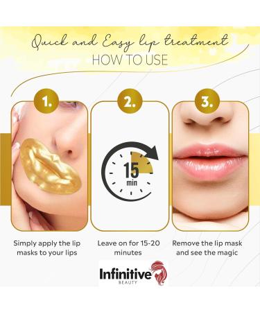 Glamza Infinitive Beauty Collagen Lip Masks Moisturizing and Nourishing Lip Treatment for Soft Plump Lips x10 - Buy Online on GoSupps.com