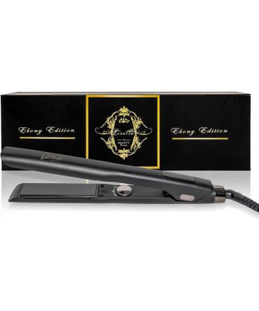 Ebony Edition Flat Iron Hair Straightener | 1.25" Titanium Straightener for All Hair Types | Fast Heating Travel-Friendly Smooth & Frizz-Free - Buy Online on GoSupps.com