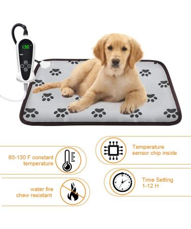 AILEEPET Pet Heating Pad Large  Dog Cat Heating Pad Indoor Auto Power Off Warming Mat M:23X17 IN - Buy Online on GoSupps.com