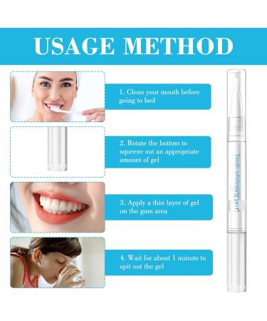 4 Pi ces Stylo Blanchiment Dents Gel Blanchiment Dentaire limine Les Taches Alimentaires Doux Ajustement Naturel Facile Utiliser Rafra chit L'haleine Portable Pratique Convient Un Usage Quotidien - Buy Online on GoSupps.com