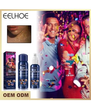 Body Glitter Spray for Hair Skin Clothes Silver Glitter Hairspray Mist Halloween Brightening Makeup Mist for Nightclub Star Party Gifts for Girls Women (1Pc) - Buy Online on GoSupps.com