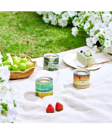 4 Pack 7oz Citronella Candles - Long-Lasting Clean Burning Soy Wax - Outdoor Patio, Porch, Garden, Party & Camping - Buy Online on GoSupps.com