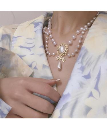 Southjieling Fashionable Tassel Necklace - Elegant Multi-Layer Pearl Collarbone Chain | Women's Jewelry Accessories in White - Buy Online on GoSupps.com