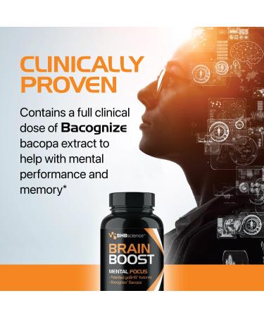 Brain Booster Supplement for Focus - Clinically Validated Nootropics Brain Support Supplement with Bacopa Monnieri Extract & Patented goBHB for Cognitive Support - 3rd Party Tested (30 Servings) - Buy Online on GoSupps.com