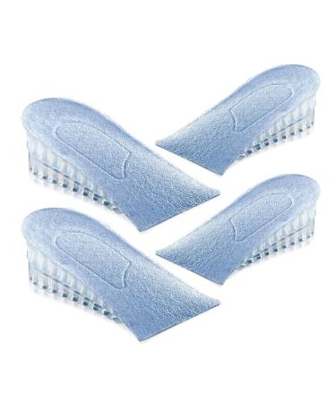 Silicone Height Increase Insoles Invisible Non Slip Shock Absorption Heel Lifting Inserts Cushion Pads Height Lift Shoes Inserts for Men & Women (3.5cm 2 Pairs)
