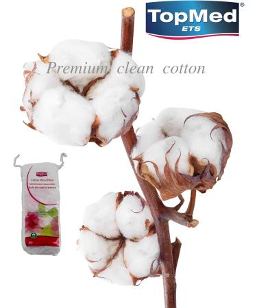 Top Med Cotton Wool Pleat 100g - Pure Cotton 1 Count | Premium Quality for Sensitive Skin | Buy Internationally - Buy Online on GoSupps.com