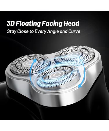 Mini Electric Razor for Men | Rechargeable Wet & Dry Shaver | Portable IPX6 Waterproof Trimmer | 45 Minutes Runtime | Optimal Bald Head Grooming - Buy Online on GoSupps.com