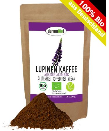 Organic Lupine Coffee from Germany - Caffeine-Free Gluten-Free Vegan Freshly Roasted Value Pack (1 kg) - Buy Online on GoSupps.com