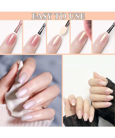 White Pearl Chrome Nail Powder Set - Crystal Shimmer Pigment for Holographic Nail Art - Buy Online on GoSupps.com