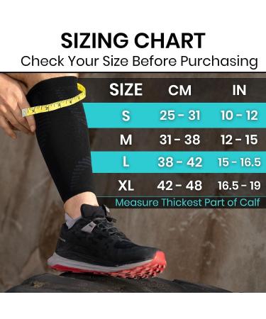 Vive Compression Calf Sleeves - Footless Running / Cycling Socks for Diabetics, Arthritis, Shin Splints - Medium Size (1 Pair) - Buy Online on GoSupps.com