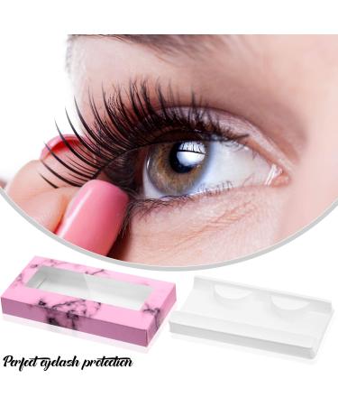 60-Piece Marble Empty Eyelashes Packaging Box and Tray Set | Soft Paper Eyelash Holder Case with 30 Lash Tray | Empty Eyelash Container for Lash Storage - Buy Online on GoSupps.com
