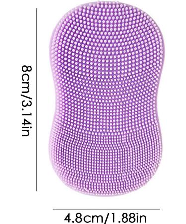 Silicone Face Scrubber - Manual Facial Cleansing Brush |10 Silicone Facial Cleansing Brush | Handle Face Silicone Scrubber Small Brush - Women Men Daily Skincare Face Brush Purple - Buy Online on GoSupps.com