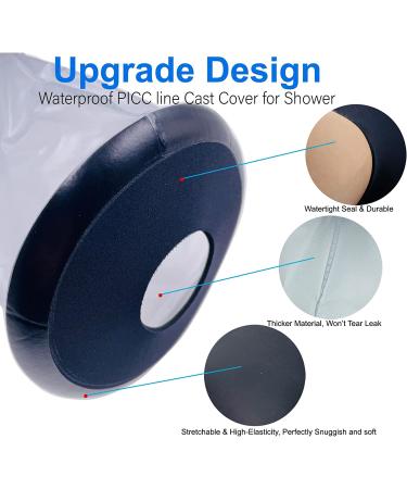 Waterproof Large Knee Cast Cover for Shower - Protector for Surgery, Wound, Burns - Reusable & Upgraded Design - Adult Size - Buy Online on GoSupps.com