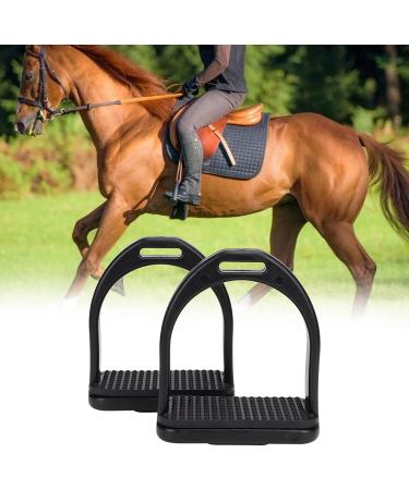 Buy Doact Iron Stirrups for Adults & Kids - Black Rubber & Plastic Medium Dressage Safety - Perfect for Young Equestrians - Buy Online on GoSupps.com
