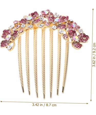 Angoily spring hair accessories top clip hair hair comb Korean version the flowers of head bride hair jewelry hair clip rhinestones issue card wedding comb decorate large - Buy Online on GoSupps.com