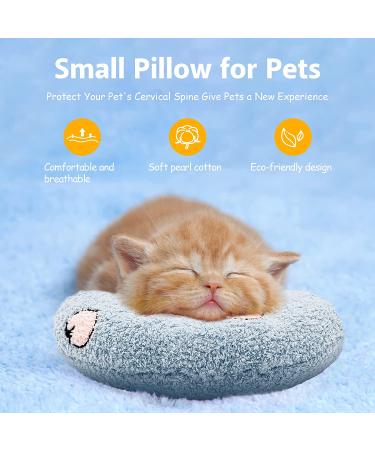 Ultra Soft Fluffy Cat Pillow - Calming Toy for Deep Sleep and Joint Relief - Machine Washable Half Donut Cuddler in Blue - Buy Online on GoSupps.com