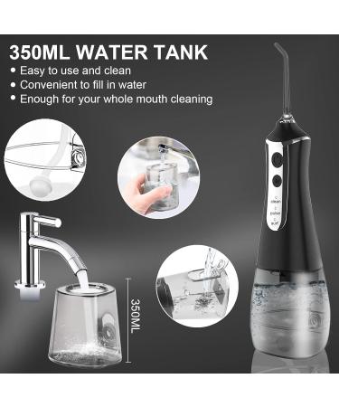 Portable Cordless Water Dental Flosser - Rechargeable IPX7 Teeth Cleaner for Travel & Home - Powerful Dental Oral Irrigator for Braces Care - Grey - Buy Online on GoSupps.com