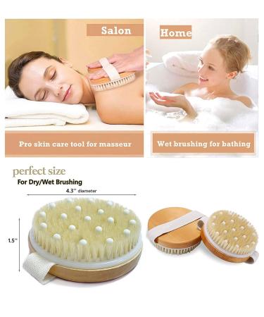 Body Brush for Wet or Dry Exfoliating | Gentle Massage Nodes | Cellulite and Dry Skin Treatment | Improve Circulation | 1 Count - Buy Online on GoSupps.com