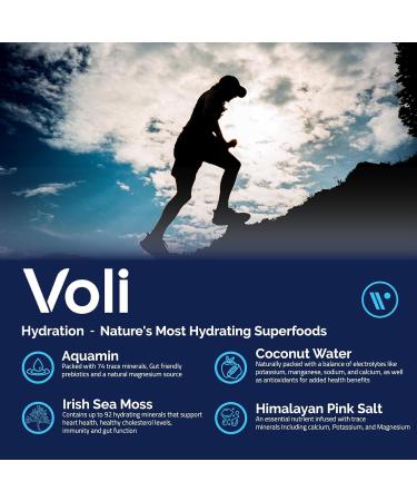 Voli Hydration Variety Pack - Superfood Drink with Irish Sea Moss Coconut Water & Aquamin | Low-Calorie Hydration - 15 Servings - Buy Online on GoSupps.com