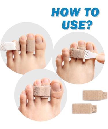 PrettSole 8-Piece Toe Splints and Wraps for Broken Toe Support - Men and Women Hammer Toe Brace - Cushion and Protect Overlapping Toes - Temporary Straighteners - Buy Online on GoSupps.com