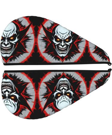 Red & Black Evil Ghost Dry Hair Cap | Super Absorbent Elastic Wrap for Long Thick Hair | Quick Drying Cap for Women & Girls - Buy Online on GoSupps.com