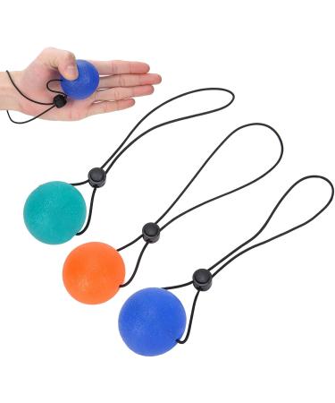 Verdant Touch Grip Ball 3 Pack Hand Wrist Rehabilitation & Strength Training Massage Balls - Blue 30 Orange 20 Green 35  - Buy Online on GoSupps.com