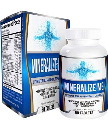 MINERALIZE-ME: Multimineral Supplement (Iron Free) with 72 Trace Minerals - Natural Multiminerals - High Potency Multi Mineral Supplements All-in-1 Formula - 60 Tablets