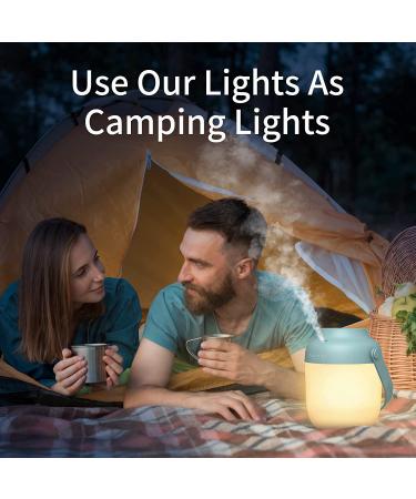ASAKUKI Cordless Essential Oil Diffuser | Portable Diffuser with 3 Adjustable Warm Lights | Wireless Aromatherapy for Camping, Travel & Home | Blue - Buy Online on GoSupps.com