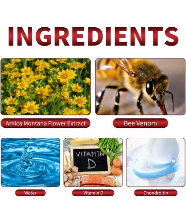 Bee Venom Cream Joint and Bone Cream Natural Joint and Bone Cream Bee Venom Joint and Bone Relief Cream Bee Pain and Bone Healing Gel Pain Relief Cream Provides for Back Neck Hands Feet Etc - Buy Online on GoSupps.com