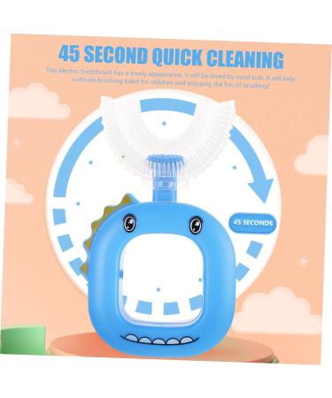 JECOMPRIS 4-Piece U-Shaped Silicone Toothbrush Set for Kids - Cartoon Design Manual Baby Accessories - Blue - Buy Online on GoSupps.com