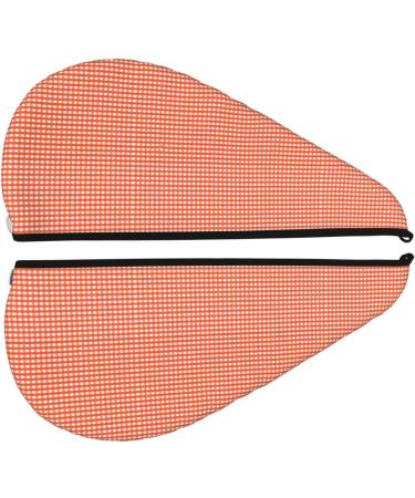 Hair Towel Wrap - Quick Drying Button Turban & Head Towel | Orange Gingham - Perfect for Fast Hair Drying - Buy Online on GoSupps.com