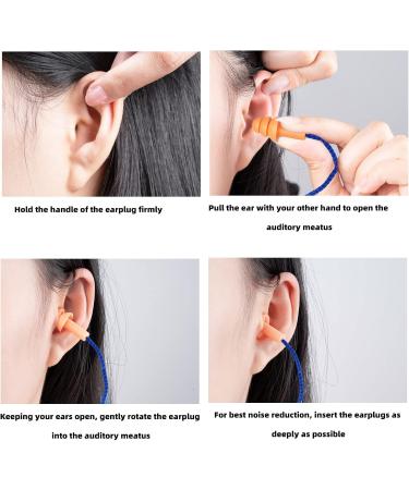 ANDANDA 100 Pairs Silicone Ear Plugs Corded Noise Cancelling Reusable for Shooting 25dB NRR - International Shipping Available - Buy Online on GoSupps.com