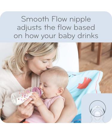 NUK Smooth Flow Anti-Colic Baby Bottle 10 oz - 4 Pack Elephant Gray - Buy Online on GoSupps.com