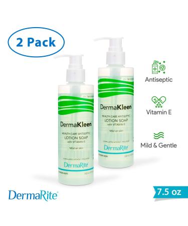 DermaKleen AntiBacterial Hand Soap 2 Pack - Alcohol Free, Moisturizing, Vitamin E, Triclosan Free - Buy Online on GoSupps.com
