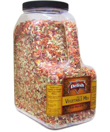 Deluxe Dried Vegetable Soup Mix by Its Delish, 4 LB Restaurant Gallon Size Jug With handle | Premium Blend of Dehydrated Vegetables - Buy Online on GoSupps.com
