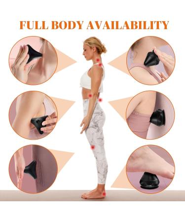 Trigger Point Presser Massager with Suction Cup - 2 Pack Black Massage Balls for Back Shoulder Hands & Legs | Self-Massage Tool - Buy Online on GoSupps.com