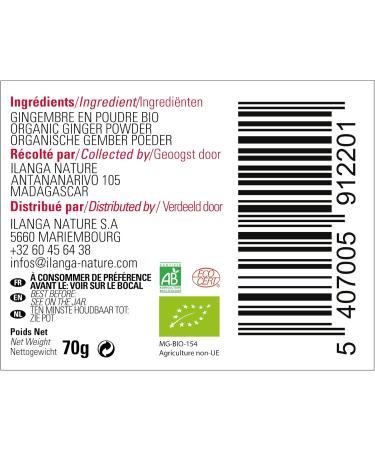Gingembre en powder 70g ORGANIC - Ilanga Nature - Madagascar - Buy Online on GoSupps.com