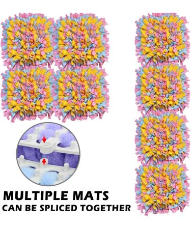 Buy Ieuumler Sniffing Carpet Training Mat for Dogs & Cats - 45x45cm in Pink Yellow & Blue - Perfect for Pet Smell Training | International Shipping Available - Buy Online on GoSupps.com