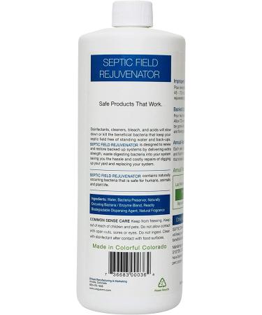 Septic Field Rejuvenator 32oz: Emergency Bacteria Treatment for Septic Tanks - Restores Backed Up Fields Without Digging - System Saver Solution - Buy Online on GoSupps.com