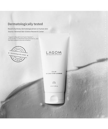 LAGOM Cellup pH Cure Foam Cleanser | Natural pH 5.5 Gentle Facial Wash for Sensitive Dry & Oily Skin | Alcohol-Free Hydrating Cream 120ml - Buy Online on GoSupps.com