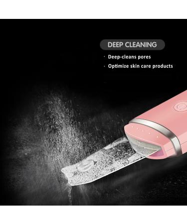 GUGUG Skin Scrubber Face Spatula - Blackhead Remover and Pore Cleaner for Facial Deep Cleansing - 4 Modes Skin Care Tool with Comedones Extractor in Pink - Buy Online on GoSupps.com