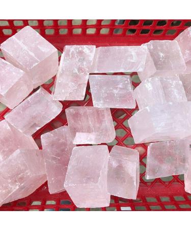 Acxico 2 pcs 50g+ Natural Iceland Spar Crystal Calcite Mineral Ornaments - Degaussing for Positive Energy - Buy Online on GoSupps.com