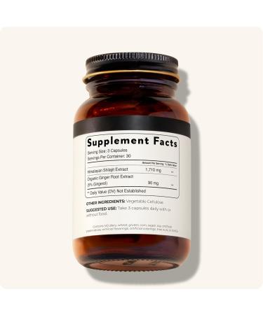 Blisque Pure Himalayan Organic Shilajit Resin Extract Capsules | Authentic and Natural | Golden Grade A | Contains Fulvic Acid and Trace Minerals | 90 Capsules - Buy Online on GoSupps.com